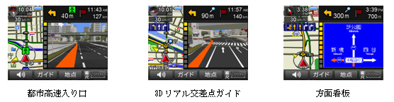 都市高速入り口/3Dリアル交差点ガイド/方面看板