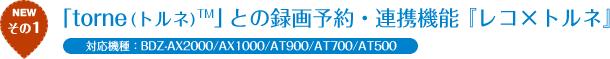 ����1 �utorne(�g���l)TM�v�Ƃ̘^��\��E�A�g�@�\�w���R�~�g���l�x �Ή��@��FBSZ-AT300S�������ΏۑS�@��