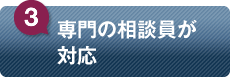 3.専門の相談員が対応