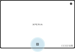 Nfc detection area on Sony Xperia™ Tablet Z