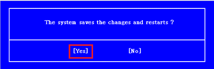 [The system saves the changes and restarts ?]