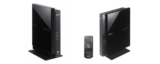 画像：左“ロケーションフリー ベースステーション”『LF-PK20』　右“ロケーションフリー TVボックス”『LF-BOX1』