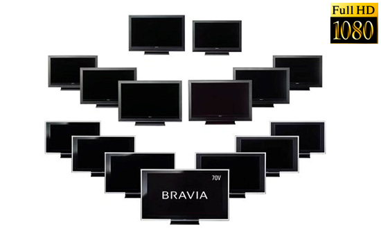 最大70V型を含む大型フルHDパネル搭載液晶テレビ〈ブラビア〉計15機種