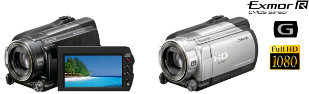 左：AVCHD HDDデジタルハイビジョン“ハンディカム”『HDR-XR520V』（240GB）（ブラック） 右：AVCHD HDDデジタルハイビジョン“ハンディカム”『HDR-XR500V』（120GB）（シルバー）