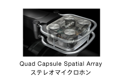 Quad Capsule Spatial Array ステレオマイクロホン