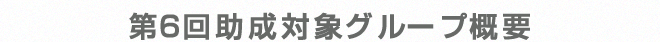 第6回助成対象グループ概要