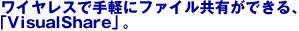���C�����X�Ŏ�y�Ƀt�@�C�����L���ł���A�uVisualShare�v�B