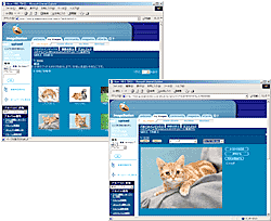 イメージステーション上でフォトアルバムを表示