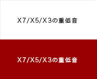 X7/X5/X3の重低音
