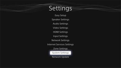 �u�ݒ�v�J�e�S���[�́u�{�̐ݒ�v��I�сu����v�������܂��B