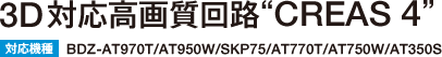 3D�Ή����掿��H�gCREAS 4�h �Ή��@�� �F BDZ-AT970T/AT950W/SKP75/AT770T/AT750W/AT350S