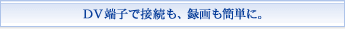 DV�[�q�Őڑ����A�^����ȒP�ɁB