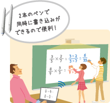 2�{�̃y���œ����ɏ������݂��ł���̂ŕ֗��I