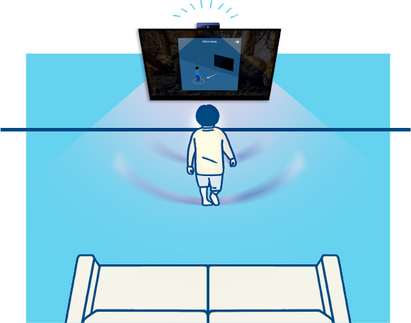 近すぎアラートイメージ