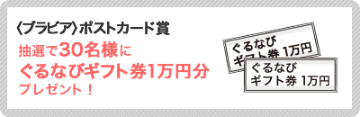 �q�u���r�A�r�|�X�g�J�[�h�@���I��30���l�ɂ���ȂуM�t�g��1���~�� 
�v���[���g�I