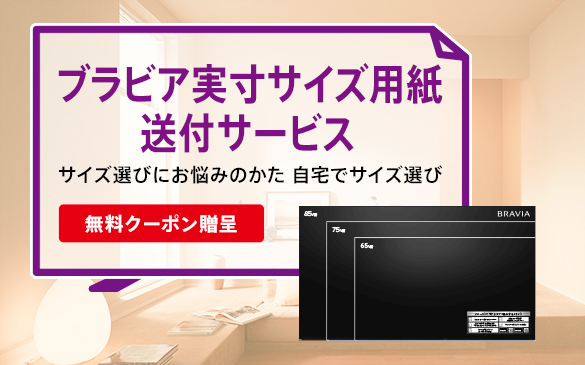 サイズ選びに迷ったら！ブラビア実寸サイズ用紙送付サービス【無料クーポン進呈中】