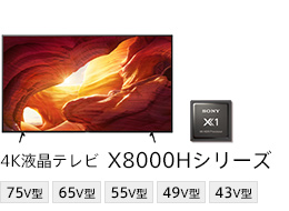 4K液晶テレビ X8000Hシリーズ