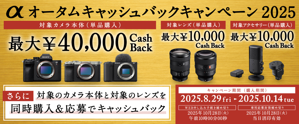 αオータムキャッシュバックキャンペーン2025 | ソニー