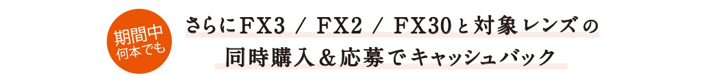 ���Ԓ����{�ł� �����FX3/FX2/FX30�ƑΏۃ����Y�̓����w��&����ŃL���b�V���o�b�N