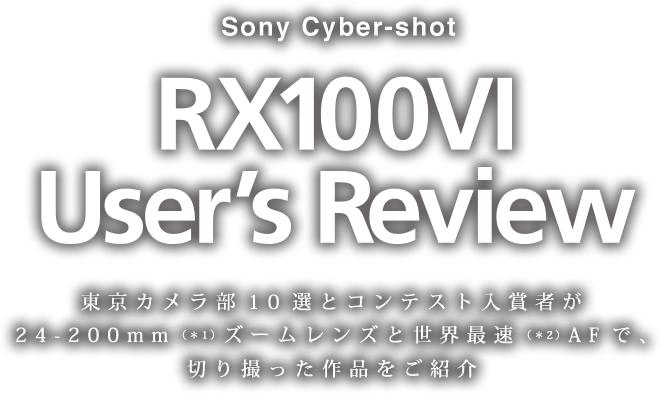 Sony Cyber-shot RX100VI User's Review J10IƃReXg܎҂24-200mmY[YƐEőAFŁA؂BiЉ