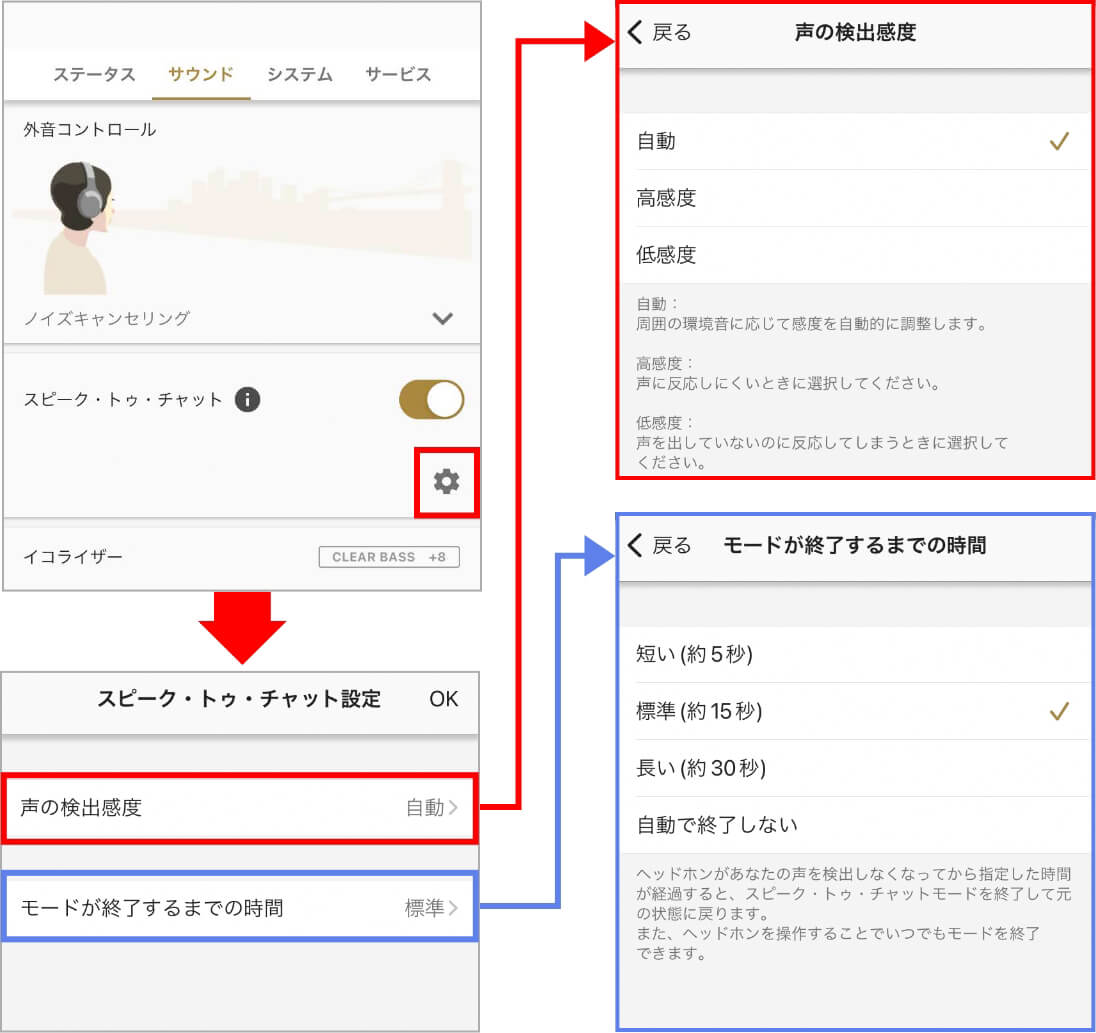 �u���̌��o���x�v�Ɓu���[�h���I������܂ł̎��ԁv�̐ݒ���
