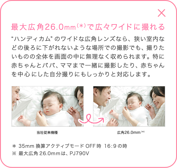 �ő�L�p26.0mm�ōL�X���C�h�ɎB���