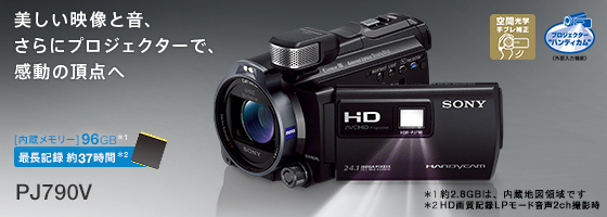 HDR-PJ790V | デジタルビデオカメラ Handycam ハンディカム | ソニー