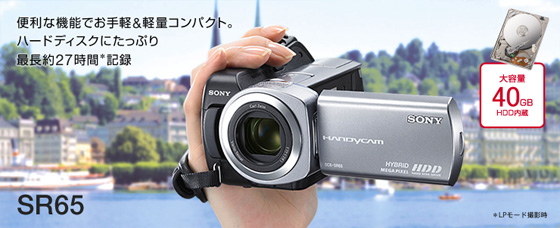 DCR-SR65 | デジタルビデオカメラ Handycam ハンディカム | ソニー