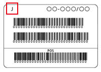 �o�[�R�[�h�̍���ɁuJ�v�̋L��