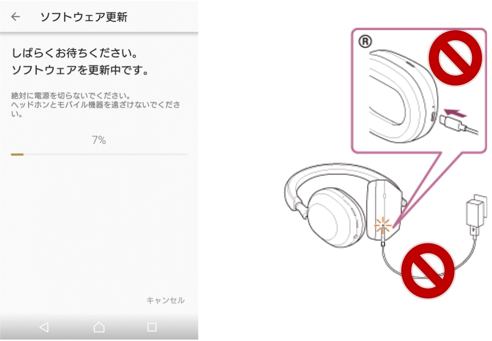 �uUSB Type-C�P�[�u����ڑ����ď[�d�v��������A�u�d��OFF�v���΂ɂ��Ȃ��ł�������