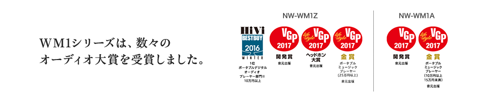 WM1�V���[�Y�́A���X�̃I�[�f�B�I��܂���܂��܂����B