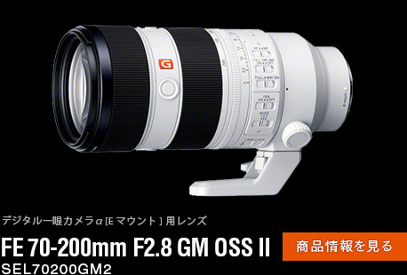 FE 70-200mm F2.8 GM OSS II 商品情報ページへ