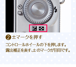 2.±マークを押す