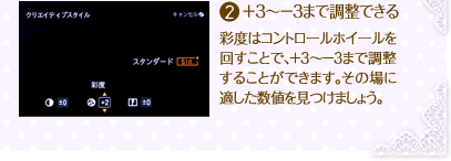 2.+3〜−3まで調整できる