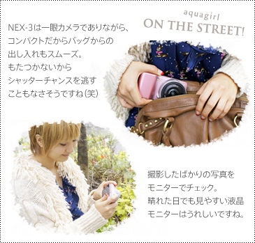 NEX-3�̓R���p�N�g������o��������X���[�Y�B���ꂽ���ł����₷���t�����j�^�[�͂��ꂵ���ł��ˁB