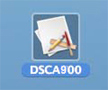 1.解凍したアップデートファイル（DSCA900.APP）をクリックします。（アイコンが反転表示します。）