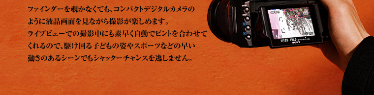 t@C_[`ȂĂARpNgfW^Ĵ悤ɉtʂȂBey߂܂BCur[ł̎BeɂfŃsg킹Ă̂ŁA삯qǂ̎pX|[cȂǂ̑̂V[łVb^[`X𓦂܂B