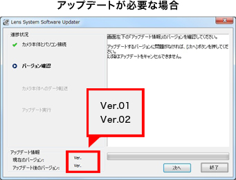 �A�b�v�f�[�g���K�v�ȏꍇ 