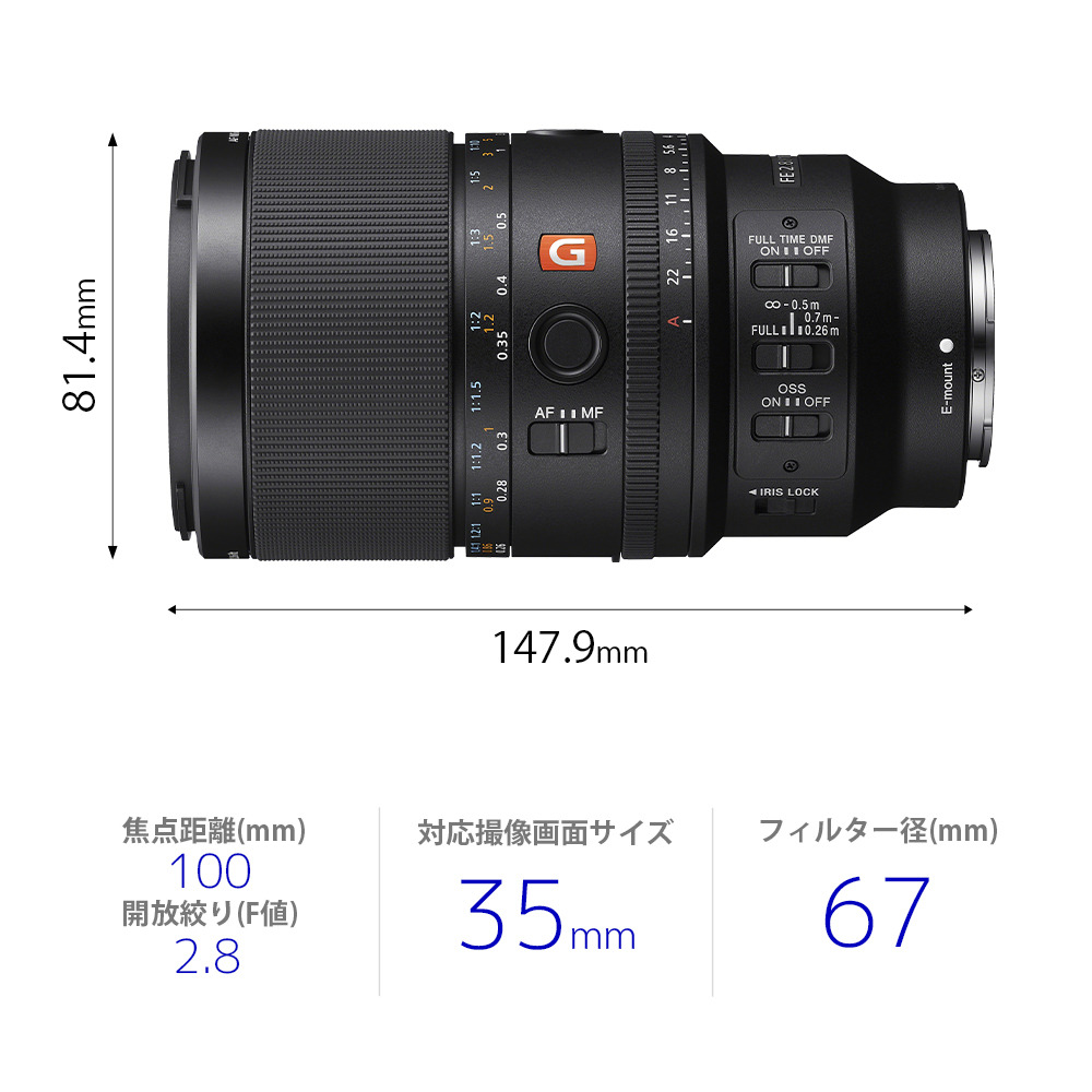 SEL100M28GM 購入 | デジタル一眼カメラ α：アルファ | ソニー