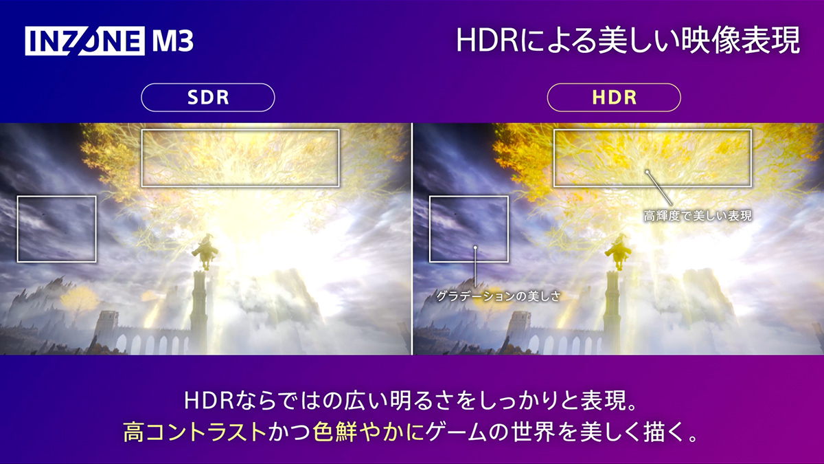 HDRによる美しい映像表現