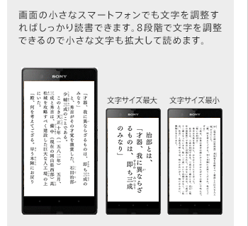 ��ʂ̏����ȃX�}�[�g�t�H���ł������𒲐�����΂�������Ǐ��ł��܂��B8�i�K�ŕ����𒲐��ł���̂ŏ����ȕ������g�債�ēǂ߂܂��B