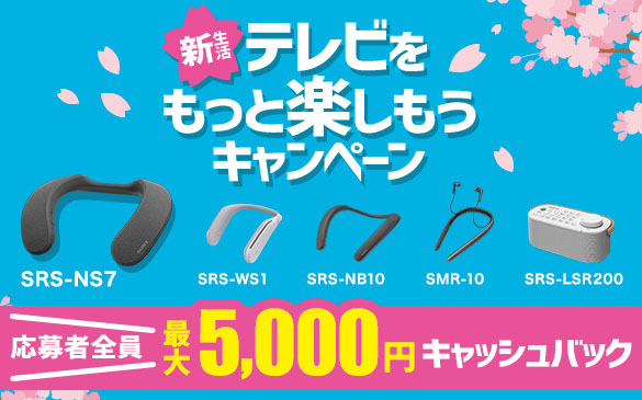 SRS-NS7 | SRS-WS1 | SRS-NB10 | SMR-10 | SRS-LSR200 | ����ґS�� �ő�5,000�~�L���b�V���o�b�N