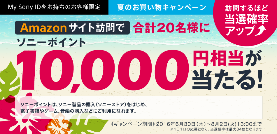 My Sony ID���������̂��q�l����@�Ă̂��������L�����y�[��