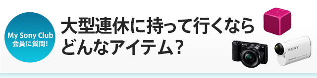 My Sony Club����Ɏ���I ��^�A�x�Ɏ����Ă����Ȃ�ǂ�ȃA�C�e���H