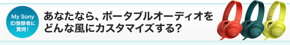 My SonyID�o�^�҂Ɏ���I ���Ȃ��Ȃ�A�|�[�^�u���I�[�f�B�I���ǂ�ȕ��ɃJ�X�^�}�C�Y����H