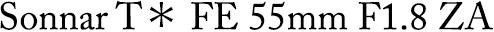 Sonnar T* FE 55mm F1.8 ZA