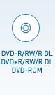 DVD-R/RW/R DL/DVD+R/RW/R DL/DVD-ROM
