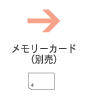 →メモリーカード(別売)
