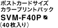 ポストカードサイズ カラープリントパック SVM-F40P（40枚入り）