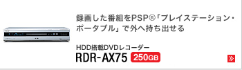 HDD搭載DVDレコーダー RDR-AX75